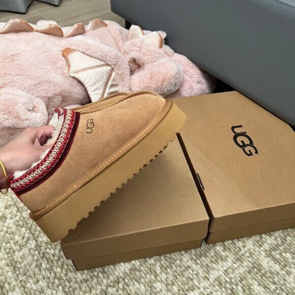 Women UGG Tazz Tasman Slipper Chestnut Suede Upper - Picture 9 of 9